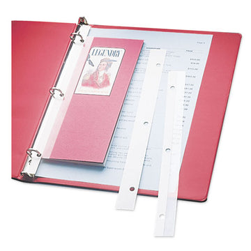 C-Line® Self-adhesive Attaching Strips, 3-hole Punched, 11 X 1, 200-bx freeshipping - TVN Wholesale